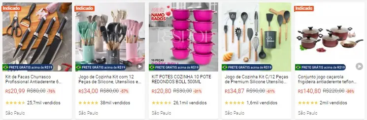 5 imagens de produtos de casa mais vendidos da shopee