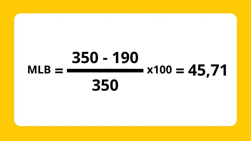 formula com exemplo de calculo da margem de lucro