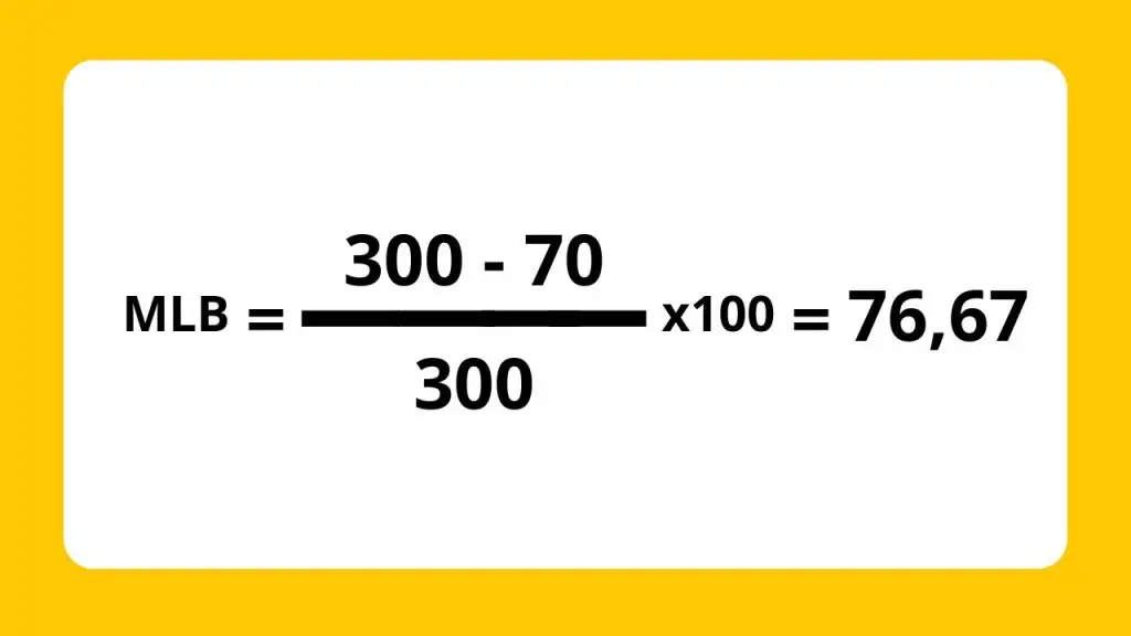 formula com exemplo de calculo da margem de lucro